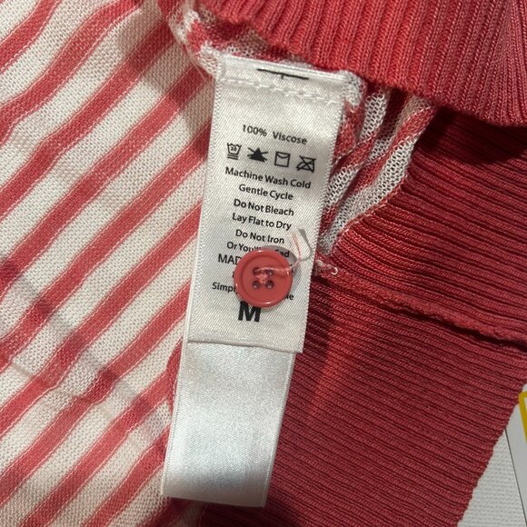 BRAND NEW - Lularoe Medium Cheryl Cardigan w/ Tags - Red & White Stripes - Picture 4 of 4